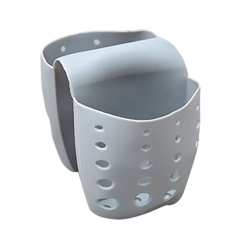 Kitchen Sink Double Basket Utensils Organizer Bag Soap Sponge Holder Bathroom Hanging Drain Storage Rack Accessory