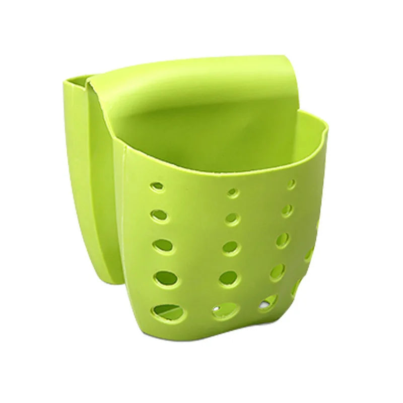 Kitchen Sink Double Basket Utensils Organizer Bag Soap Sponge Holder Bathroom Hanging Drain Storage Rack Accessory
