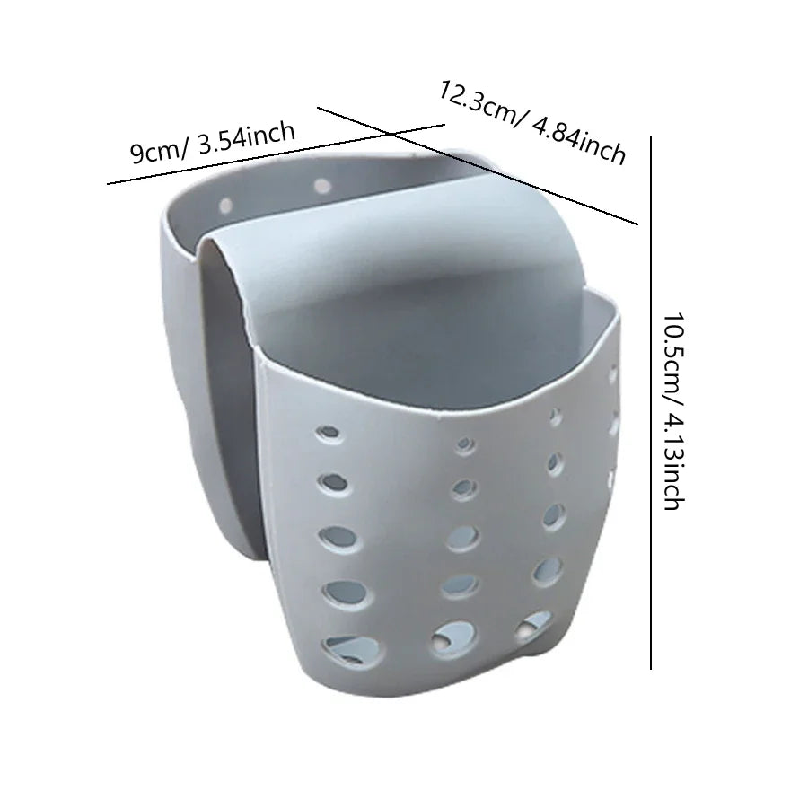 Kitchen Sink Double Basket Utensils Organizer Bag Soap Sponge Holder Bathroom Hanging Drain Storage Rack Accessory