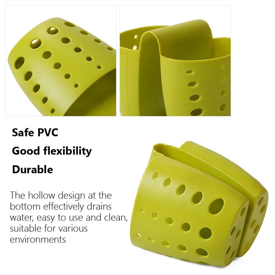 Kitchen Sink Double Basket Utensils Organizer Bag Soap Sponge Holder Bathroom Hanging Drain Storage Rack Accessory