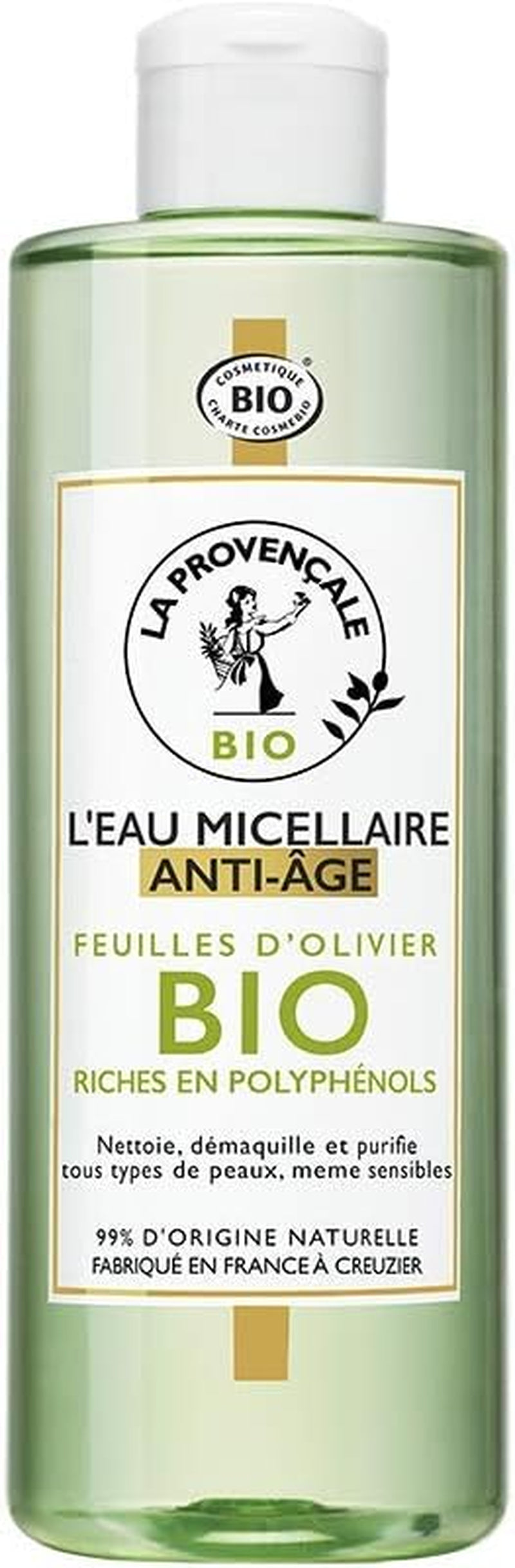 La Provençale Bio Micellaire Anti-Age Visage/Yeux Certifié Bio Huile D'Olive Bio AOC Provence Fabriqué En France Pour Tous Types De Peaux 400 Ml