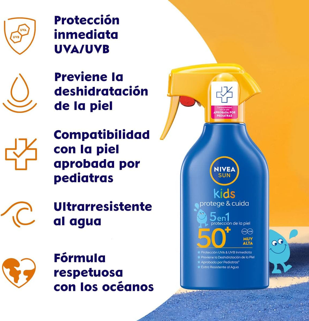 Spray Solar Niños Protege & Juega FP50+ (1 X 270 Ml) +  after Sun Loción Hidratante (1 X 400 Ml)