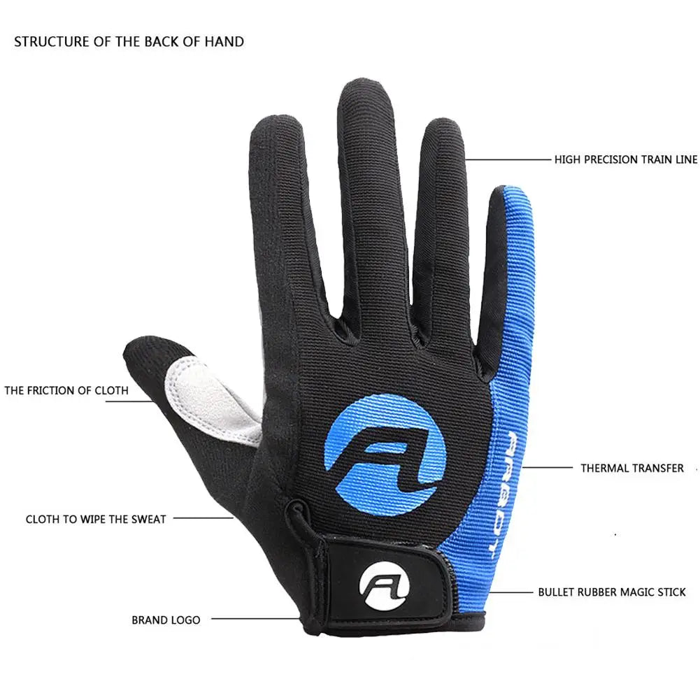 2Pcs MTB Bike Gloves Anti-Skid Sun-Proof High Temperature Resistance Outdoor Cycling Bicycletouch Screen Gloves Bicycle Gloves