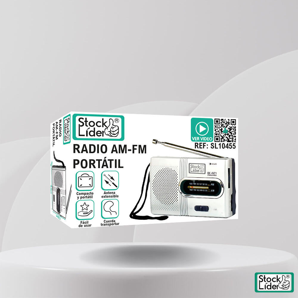 Radio AM-FM portátil- Ideal para cuando se va la Luz
