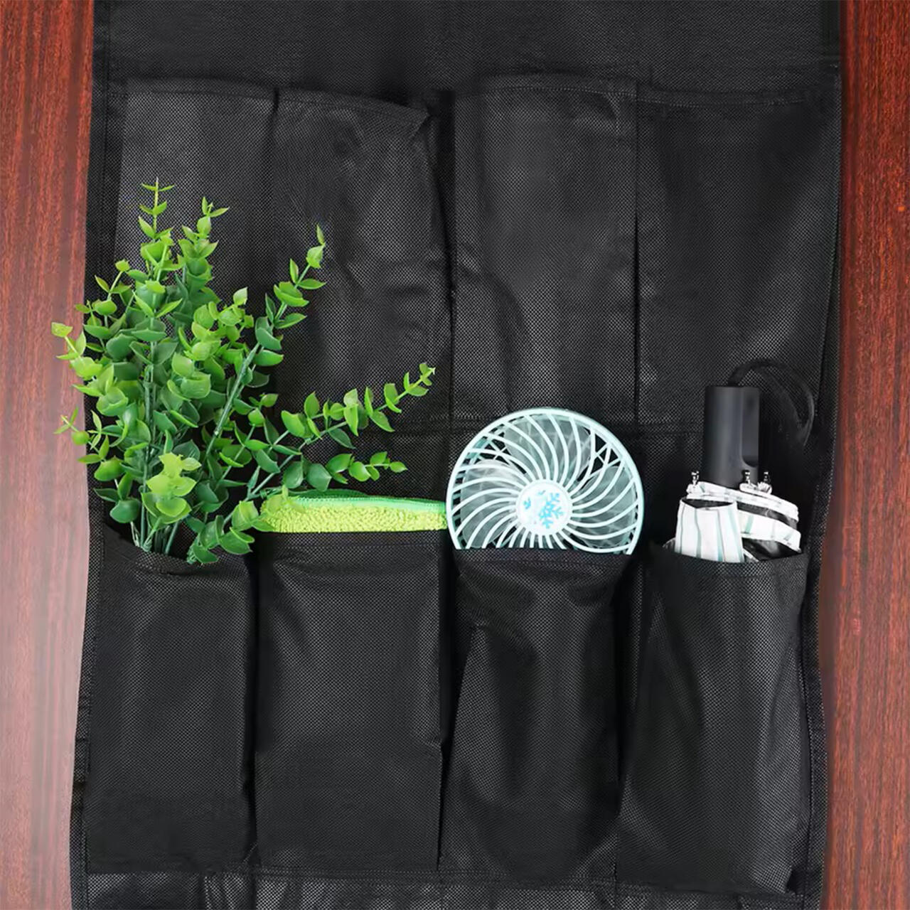 Organizador De Zapatos Y Otras Complementos,  Colgante Sobre La Puerta 20 Bolsillos Color Negro