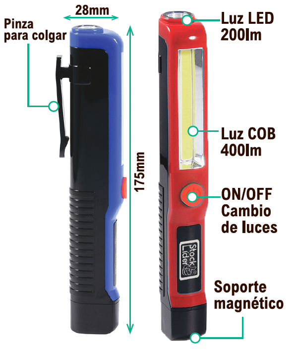 Mini linterna LED COB