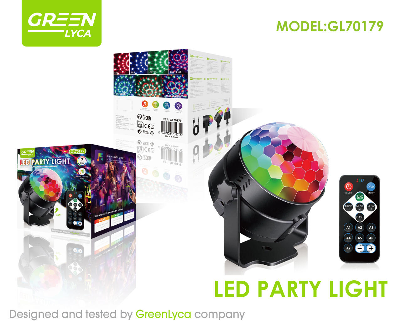 Lámpara Discoteca LED RGB